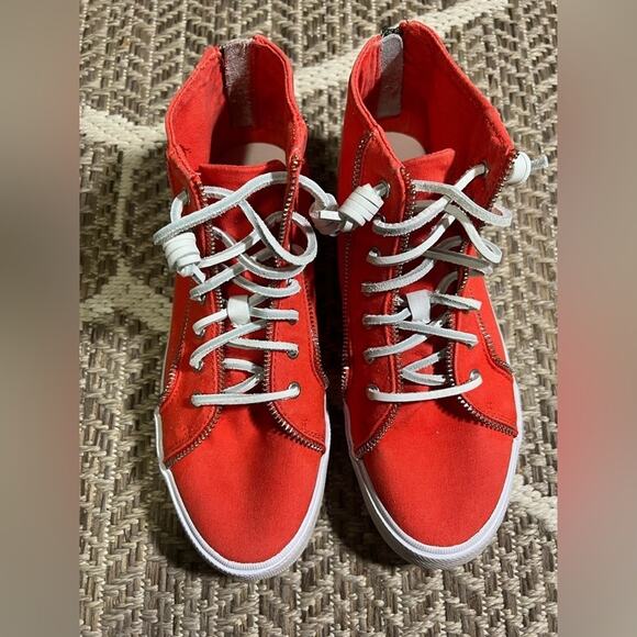 Sperry x Rebecca Minkoff washed hi top canvas sneaker Womens Sz 8.5 - Picture 5 of 8